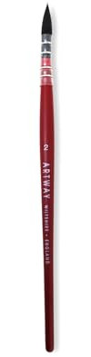 Artway Synthetic Quill Watercolour Mop Brushes - Ideal for Watercolours and Inks - Size 2