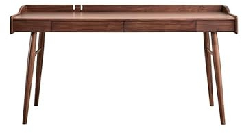 loeusjfnr Moderner Schreibtisch aus Walnuss, Schwarz, Doppeltisch für Zuhause, Büromöbel mit individuellem Regler, ideal für Schlafzimmer und Wohnzimmer (200 x 65 x 75 cm)