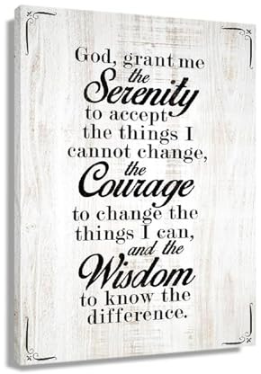 Vintage Serenity Prayer Poster, Classic Typography Bible Verse Art, Retro Wall Decor for Library, Den, or Sitting Room(Framed,08X12inch(20X30cm))