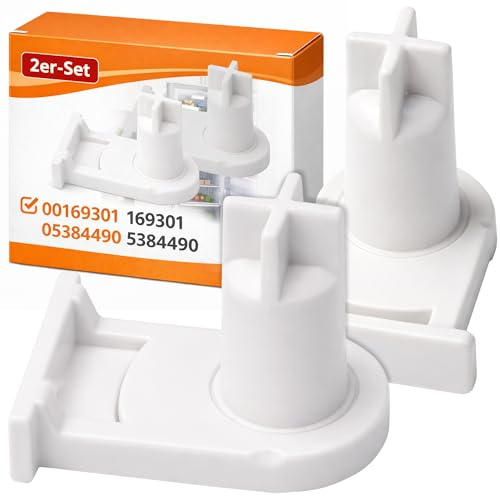 2er-Set Türscharnierbuchse 25x15mm mit Originalcode 00169301 169301 für Bosch für Siemens 05384490 5384490 für Miele | Scharnierbuchse für Kühl- und Gefrierschranktür