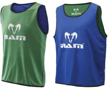 Ram Online Rugby-Bibs, Set mit 10 starken, 4 Größen, 2 Farben, XL, Senior