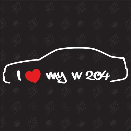 I love my Mercedes W204 - Sticker, Bj. 07-15