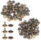 Trimming Shop Leather Rivets 100 Set Double Cap Rivets Tubular Metal Studs for DIY Crafts, Handbag, Belts, Purses, Bags, Shoes, Clothing, Repair & Replacement, 10mm, Bronze