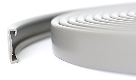 10m PVC Handlauf Treppenhandlauf Kunststoffhandlauf 40x8 mm silber