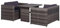vidaXL Gartensofa 3-TLG. Poly Rattan Grau Gartenmöbel Gartenset Sitzgruppe