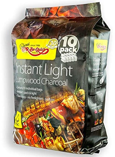 Bar-Be-Quick Instant Light Lumpwood Charcoal, 13.5kg (10 Pack)