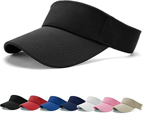 BLURBE Visiera Sole Donna – Cappellino Baseball con Coda di Cavallo, Sportivo Outdoor, Visiera Semplice, Regolabile, Cappelli da Golf e Tennis in Twill