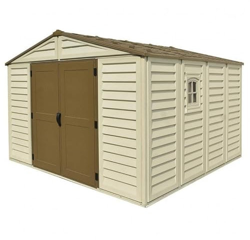 WoodBrige Plus PVC Gartenhaus 325 x 319 cm Farbe Beige und Braun