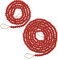 2 Stück Holzperlengirlande Weihnachten Rot Perlen Girlanden Holz Weihnachtsbaum Dekorationen Girlanden Dekorative Kamin Wand hängen Weihnachten Holz Perlen Girlanden für Weihnachten Party Home Decor