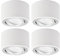 KYOTECH LED Aufbauspot Flach 230V Schwenkbar Ø80x50mm Downlight Aufputz Mit 5W Modul Deckenleuchte Warmweiß 3000K 400LM Spotleuchte Rund Weiß 4er Set