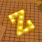 JANDEI - Lettere LED, Numeri Luminosi, Figura a Cuore, 22cm, con Luce Calda per Decorazione e Atmosfera, Luci Notturne Scrivania, Compleanni, Matrimoni, Vetrine. Funzionano con batterie AA (Z)