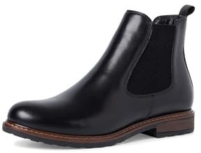 Tamaris donna Stivaletti, signora Stivaletti Chelsea,bottini,stivaletti,stivaletto,stivaletto slip-on,boots,piatto,BLACK LEATHER,37 EU