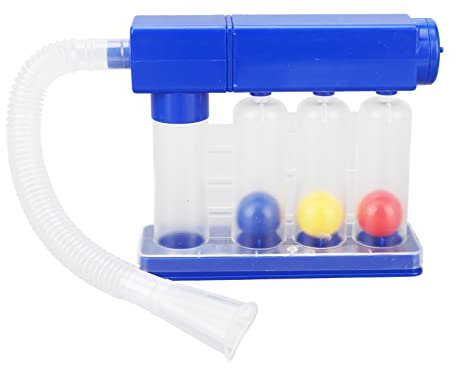 Atemtrainer für Atemübungen, Lungentrainer Atemtrainer Tri ball 600cc To 1200cc, Lungentrainer 3 Kammer Atemübungsgerät Atemtrainer für Logopädie Therapie