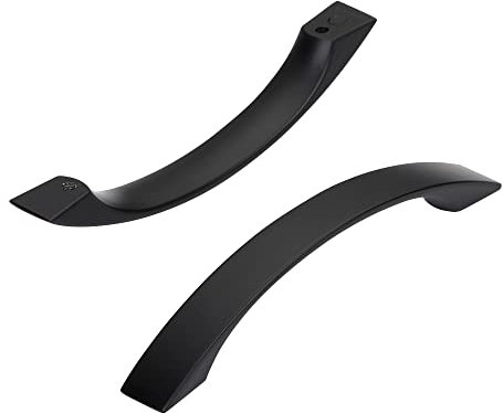 SYZOW poignee de meuble cuisine noir- 6 pièce poignee de meuble noir poignée de porte de cuisine noire 96mm -Poignée d'armoire noir Entraxe 96mm