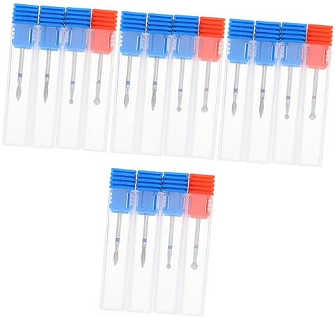 minkissy 16pcs Tungsten Nail Drill Bits Gel Nails High Wear Resistance for Grinding and Polishing for Salon and Home Use