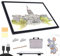 A3 Light Pad with Carry Bag, Battery Powered Diamond Painting Light Board, 3 Colours 6 Levels Brightness Tracing Light Box, Portable Rechargeable LED Light Pad for Weeding Vinyl Drawing