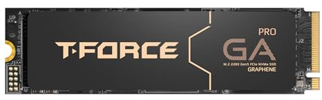 TEAMGROUP T-Force GA PRO 1TB SSD Graphene Heatsink DRAM SLC Cache 3D TLC NAND NVMe InnoGrit PCIe Gen5x4 M.2 Read/Write 10,000/8,500 MB/s TM8FFJ001T0C129