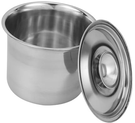 AUTSUPPL Recipiente De Acero Inoxidable Para Helado Contenedor Reutilizable De Almacenamiento Congelador Caja De Postres Para Uso Doméstico Y Pequeñas Reuniones Para Yogur Frutas Y Ensaladas
