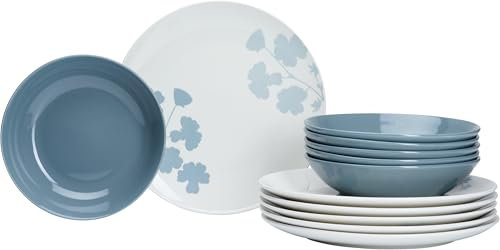 Ritzenhoff & Breker Tafelservice Ida, 12-teilig, Grau, Porzellan