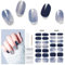 Nagelfolie UV Härtend - 28 Stück Selbstklebende Nagelfolien UV Gel Strips Herbst Nail Sticker in Salonqualität Art Stickers Weihnachten Lang Anhaltende Gel-Nagelaufkleber (Nebelblau)