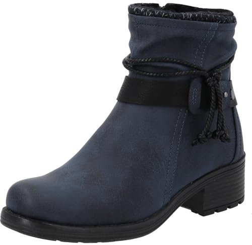 Palado Stiefeletten Damen Saraia - modische Boots - leicht gefütterte Stiefel - bequeme Ankle-Boots Blau UK6 - EU39
