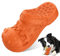 Jewyow Unzerstörbares Hundespielzeug, Naturkautschuk Robuster Interaktives Spielzeug mit Rindergeschmack für Zahnreinigend, Kauer, Spiel für Große Hunde(Orange)
