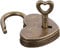 Lock Antique Brass Padlock with Key, Vintage Heart Shape Anti-Theft Mini Padlock Bag Travel Suitcase Luggage Box Case Key Keyed Padlocks