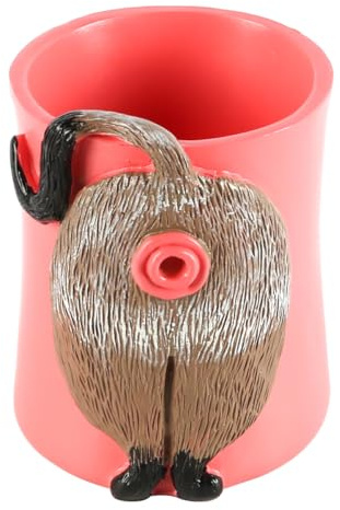 Laroal Funny Cat Butt Yarn Bowl Weird Cat Bum Yarn Bowl Cat Yarn Artwork Yarn Holder with Hole Knitting Basket for Desk Bedroom