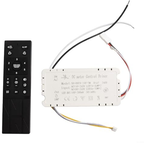 Bebykilemi Control remoto de luz de ventilador de techo, kit de ventilador de techo, con monitoreo de batería y 6 ajustes de velocidad, kit de control remoto de ventilador de techo con controlador de