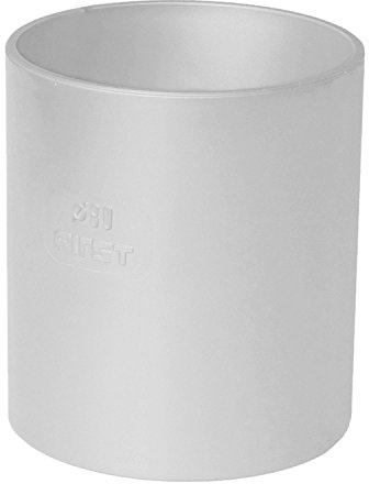 First Plast - Regenrinne PVC 25 halbrund – Muffe PVC für Fallrohr Ø 80 – Grau
