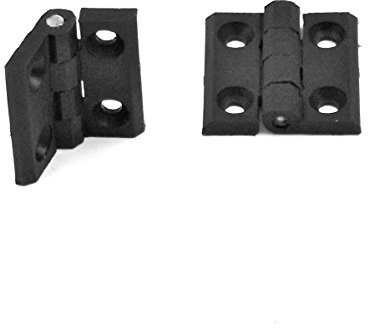 Ajile® - 2 pièces - Charnière plastique 50x50x6 mm en polyamide noir - CHP150x2