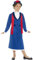 Smiffys Viktorianisches Kindermädchen-Kostüm, Blau, mit Kleid, Hut und Halstuch