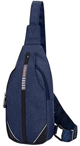 WATERFLY Anti-Diebstahl Sling Bag für Damen und Herren Brusttasche Hippie Crossbody Bag Multipurpose Daypack
