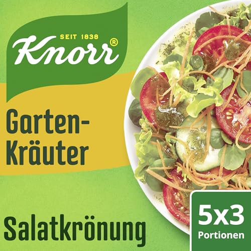 Knorr Salatkrönung Gartenkräuter für ein leckeres Salatdressing mit natürlichen Zutaten* 5 x 3 Portionen 15 Stück