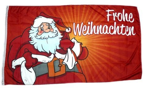 Fahne/Flagge Frohe Weihnachten Weihnachtsmann rot 60 x 90 cm
