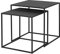 Blomus 2er Set Beistelltische FERA | Black | 40L x 40B x 40H cm | 35L x 35B x 35H cm | Sofatisch Schwarz | Kaffeetisch aus Stahl für Flur, Wohnzimmer, Schlafzimmer, Büro
