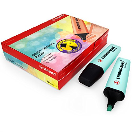 STABILO BOSS Original pastello evidenziatori – Confezione da 10 – Turchese