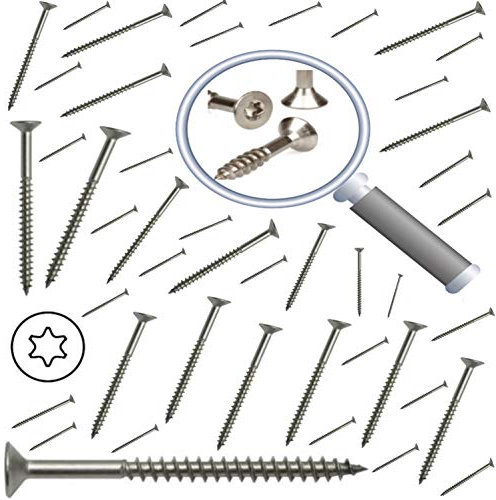 (Lot 100) 6x180mm Vis Bois Terrasse INOX A2 Torx GAMME PRO