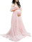 BUOYDM Femme Robe en Maternité Enceinte Costume Photo Shoot Robe Elégante pour Plage Wedding Cocktails Soirée (XL, Rose)