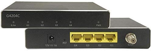 GIGA Copper - G.hn Wave2 EoC Bridge - Gigabit Ethernet Over Coax, Netzwerk über Koaxialkabel, 1600 Mbit/s, Latenz <1ms, 1x G4204C InHome