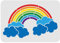 FINGERINSPIRE Modèle de Pochoir Arc-en-Ciel 30x21cm Rectangle Pochoir de Peinture Nuage Arc-en-Ciel Réutilisable Pochoir D'Art Bricolage pour Murs et Artisanat (Plastique)