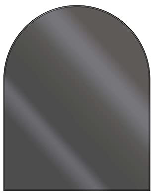 LANZZAS Bodenplatte Halbrund klein - 1000 x 1100 mm - Farbe: gussgrau | Funkenschutzplatte aus Metall