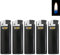 BIC Maxi Electronic J38 schwarz/Chrom inkl. 1 Sepilo Soft Flame Feuerzeug wiederbefüllbar (5 Feuerzeuge)