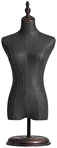 Schneiderpuppen Schneiderbüste Weibliche Mannequin-Arbeitsplatten-Kleidung-Display, Schwarze Dressmaker Mode Studentenschaufensterpuppe-Display-Büste Mit Holzständer