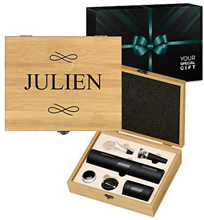 Maverton Coffret du Sommelier Imprimé - Set sommelier Personnalisé avec Accessoires pour Homme - pour Connaisseur - Cadeau Homme - Cadeau Personnalisé - Cadeau Anniversaire Homme - SYMBOLE