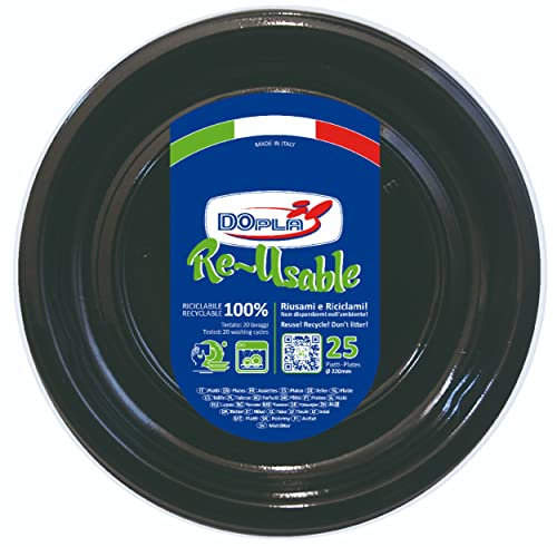 Doplà NERO PIATTO PIANO d220 25pz 11755