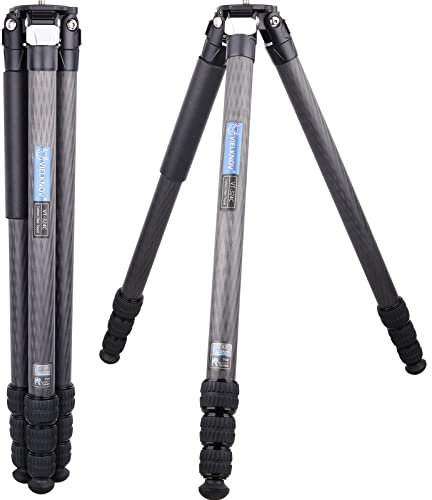 VIELKNOV Carbon Fiber Tripod Heavy Duty Ultra Stable & Lightweight Professional Camera Travel Tripod for DSLR, Smartphone, Tablet (32mm, 8 Layers Tube, Max Load 45lbs/25kg)