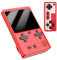 Console de jeu portable rétro avec écran de 3,0 et manette de jeu - 500 jeux FC classiques intégrés, prend en charge la connexion de la télévision et de deux joueurs (rouge)