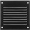 Steinberg14 Griglia di Ventilazione Rettangolare 100x100 mm - Griglie di Aerazione in Metallo Antracite - Serranda di Scarico dell'aria con Zanzariera - Copri Bocchetta Interna a Parete e a Soffitto