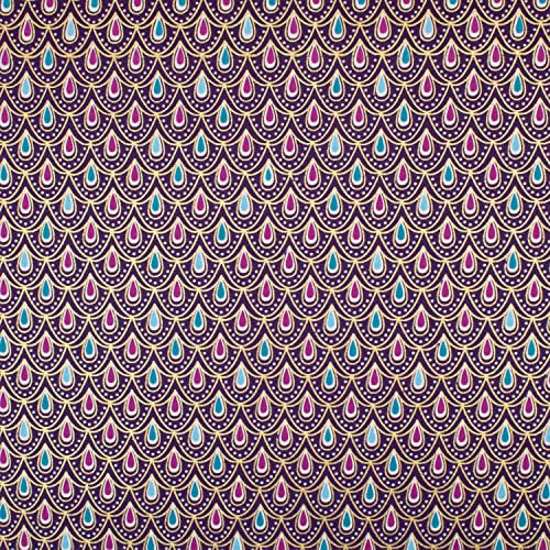 Baumwollstoff Popeline orientalisch lila